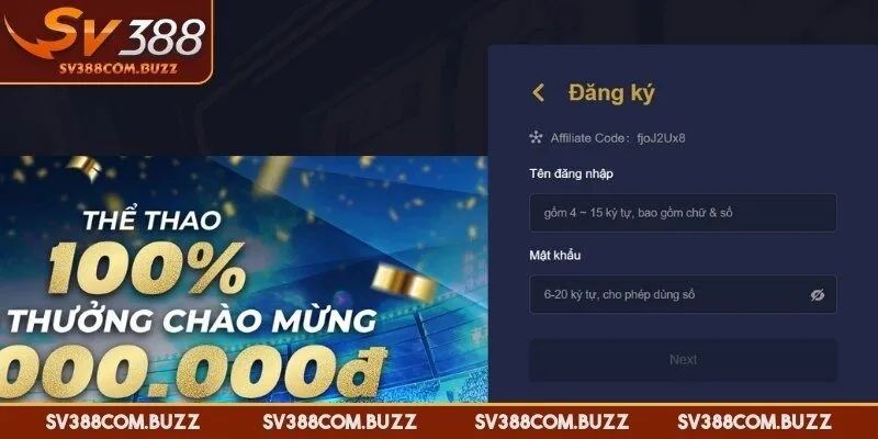 Tất cả thao tác chuẩn thực hiện đăng ký SV388